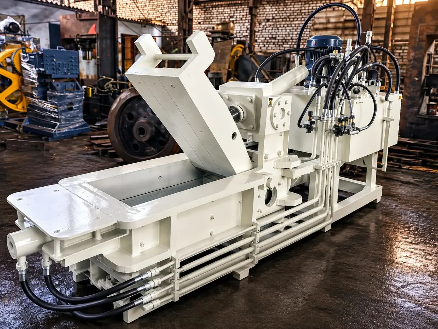 Heavy Duty Hydraulic Scrap Shear Machine - Rear View