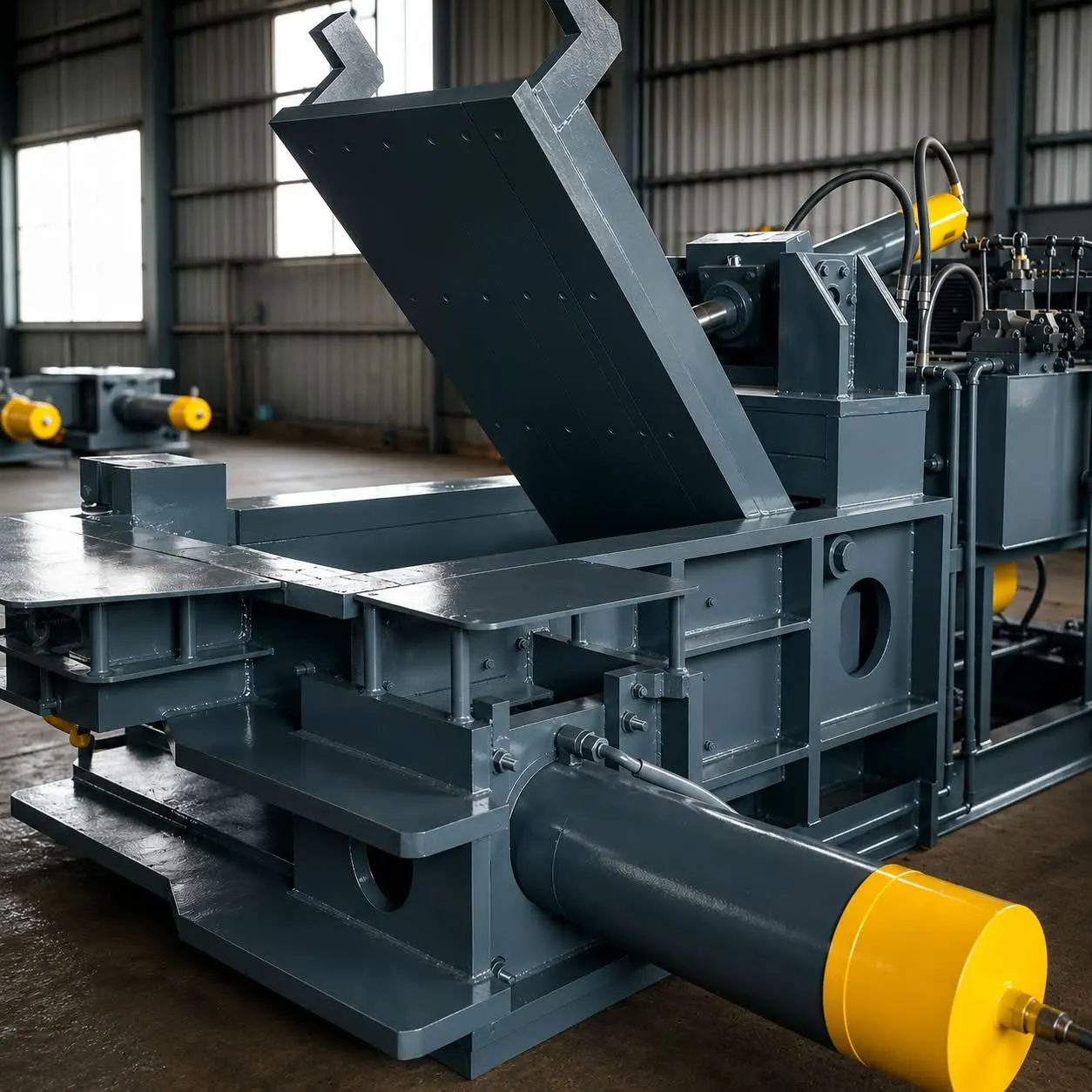 Triple Action Baling Press Machine - Side View