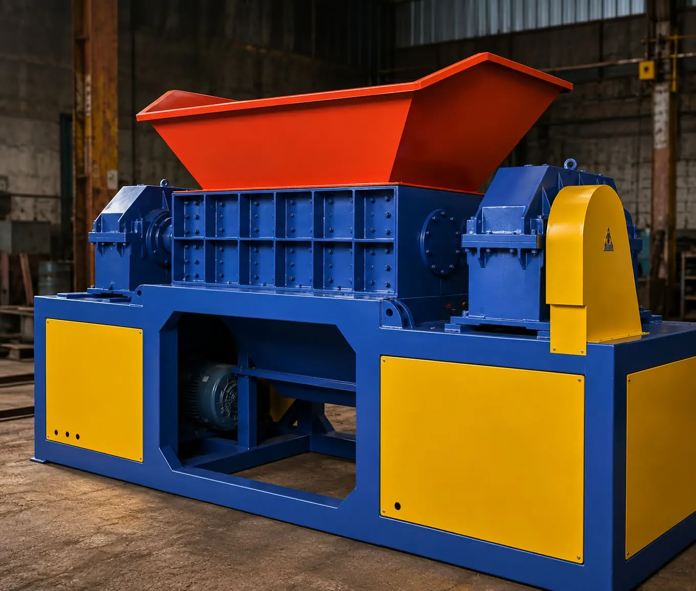 Shredder Machine - Side View